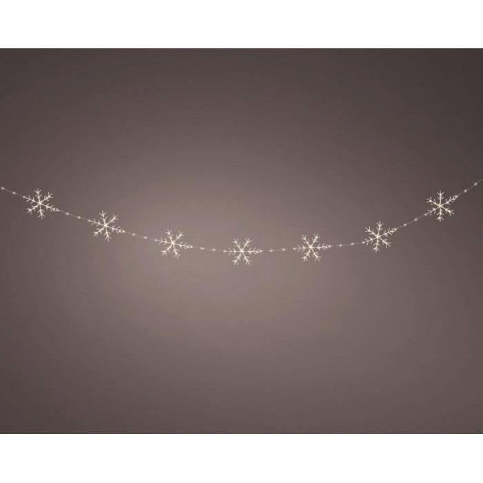 CATENA FIOCCHI DI NEVE 160 LED